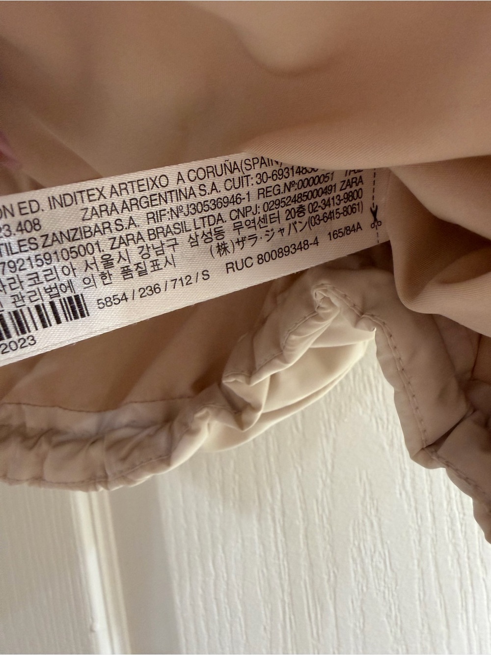 Zara Cream Puffer Jacket - Picture 7 of 7